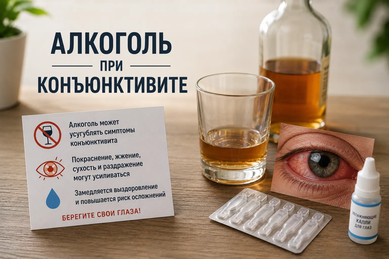 Конъюнктивит и алкоголь